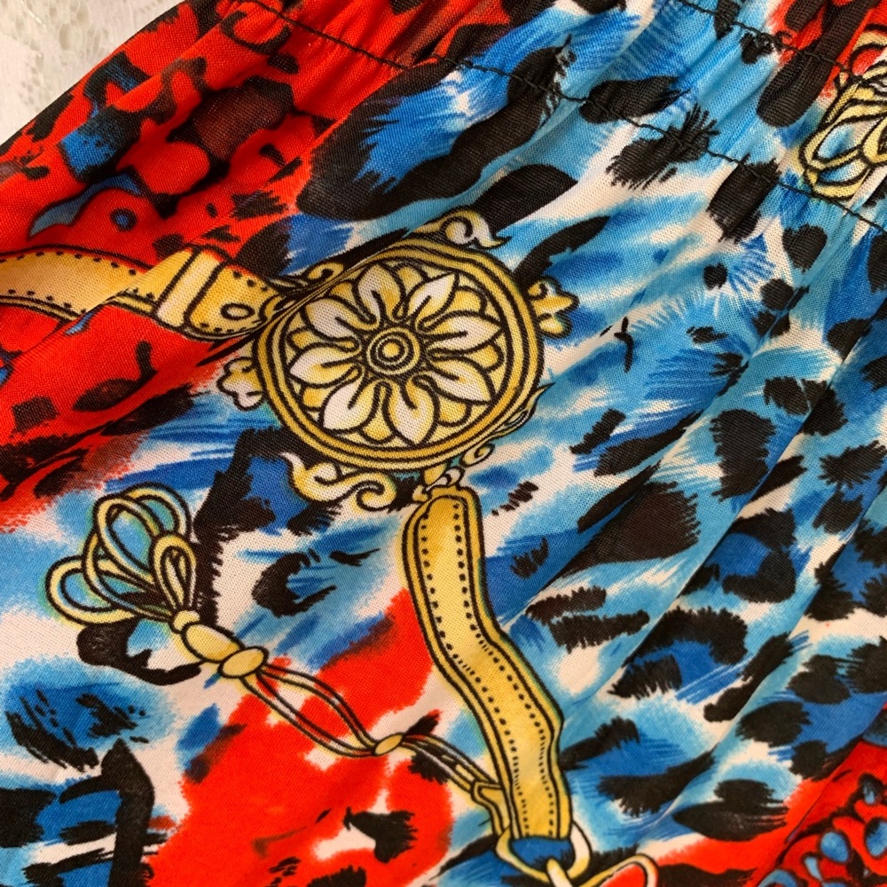 Multi colored maxi XL, silk & polyester